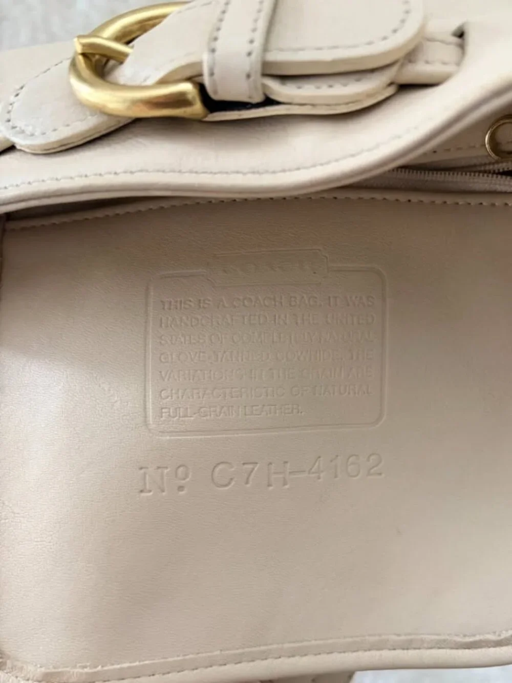 Vintage Coach Cornelia Sling Bag 4162, color Bone